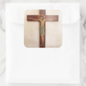 十字架の上のイエス スクエアシール (バッグ)