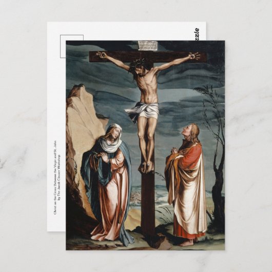 十字架の上のキリストJacob Clauser Workshop ポストカード (正面/裏面)