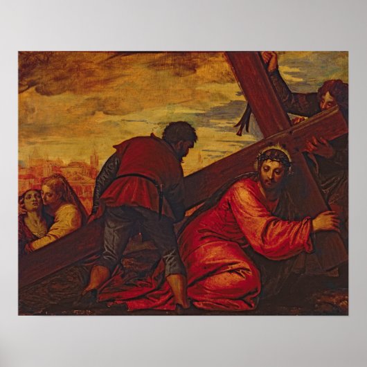 十字架の下に沈むキリスト ポスター (正面)