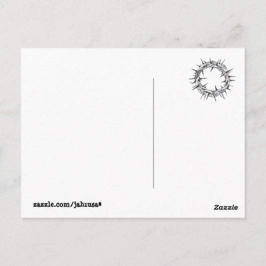 十字架の下に落ちるイエス ポストカード (裏面)