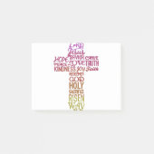 十字架の型枠のイエスの名前 ポストイット (正面)