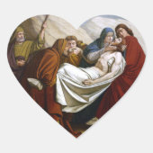 十字架の墓場にイエスが横たわる14 ハートシール (正面)