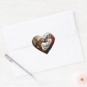 十字架の墓場にイエスが横たわる14 ハートシール (封筒)