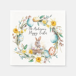 十字架の子羊I卵とフローラ復活祭 スタンダードカクテルナプキン