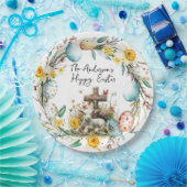 十字架の子羊I卵とフローラ復活祭 ペーパープレート (パーティー)