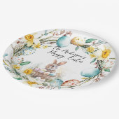 十字架の子羊I卵とフローラ復活祭 ペーパープレート (アングル)