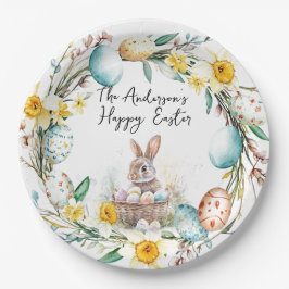 十字架の子羊I卵とフローラ復活祭 ペーパープレート