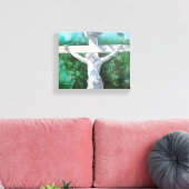 十字架の復活絵を描の キャンバスプリント (インサイチュ (リビング))