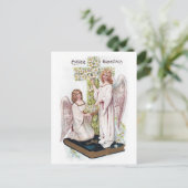 十字架の本のイースター天使 シーズンポストカード (スタンド正面)