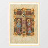 十字架の窓が貼り付く ウィンドウサイン (シート)