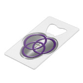 十字架の美しいキリスト教の三位一体リングや輪 クレジットカード栓抜き (裏面アングル)