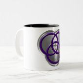 十字架の美しいキリスト教の三位一体リングや輪 ツートーンマグカップ (正面左)