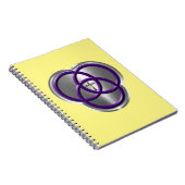 十字架の美しいキリスト教の三位一体リングや輪 ノートブック (右側)