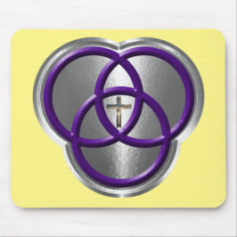 十字架の美しいキリスト教の三位一体リングや輪 マウスパッド