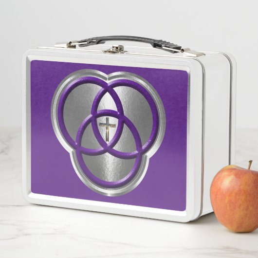 十字架の美しいキリスト教の三位一体リングや輪 メタルランチボックス (インサイチュ)