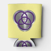 十字架の美しいキリスト教の三位一体リングや輪 缶クーラー (正面)