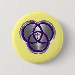 十字架の美しいキリスト教の三位一体リングや輪 缶バッジ
