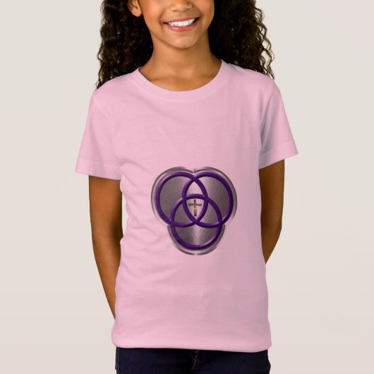 十字架の美しいキリスト教の三位一体リングや輪 Tシャツ (正面)