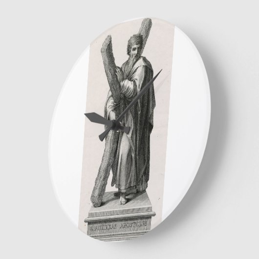 十字架の聖アンドリュー使徒の像 ラージ壁時計 (傾斜)