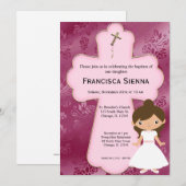 十字架の聖体拝領の少女 招待状 (正面/裏面)