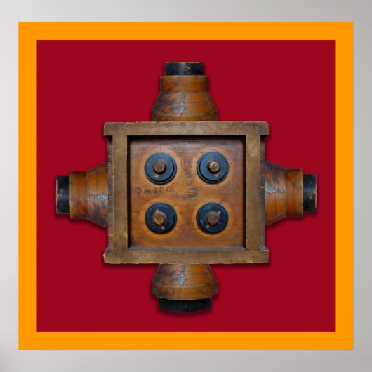 十字架の軸受1-プリント ポスター (正面)