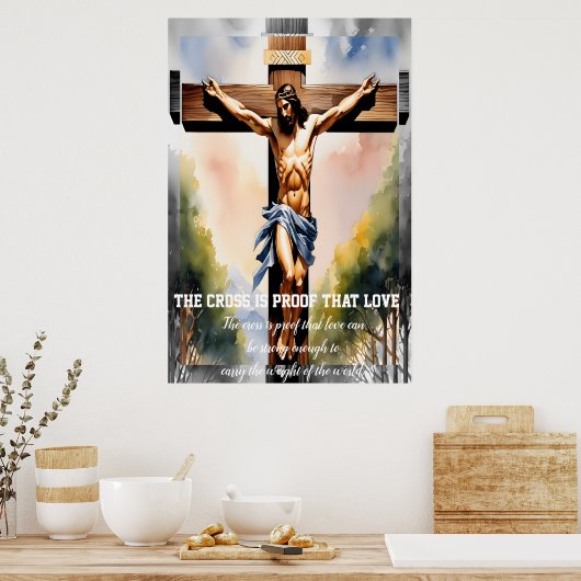 十字架はその愛の証しだ ポスター (キッチン)