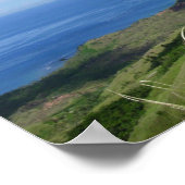 十字架はグアムの南太平洋島を見渡す ポスター (角)