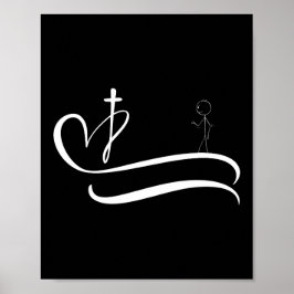 十字架への道 – 暗いデザイン ポスター