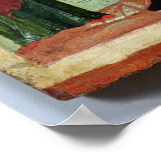 十字架をヴァージンで描いたアイコン ポスター (角)