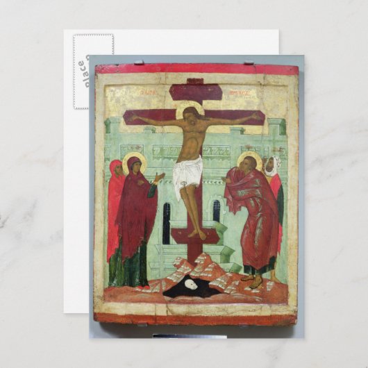十字架をヴァージンで描いたアイコン ポストカード (正面/裏面)