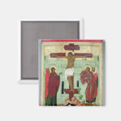 十字架をヴァージンで描いたアイコン マグネット (正面/裏面)