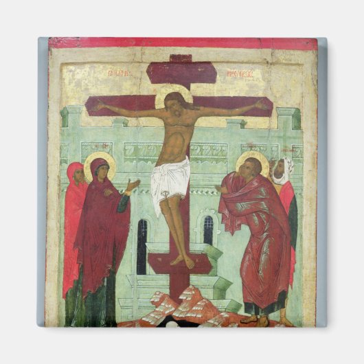 十字架をヴァージンで描いたアイコン マグネット (正面)