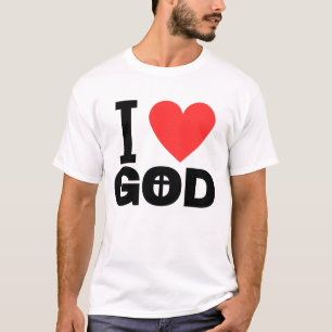 十字架を中心に神を愛す Tシャツ