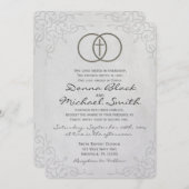 十字架を囲む宗教的な結婚式の招待状 招待状 (正面/裏面)