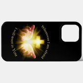 十字架を手にした聖書の引用文 Case-Mate iPhoneケース (裏面 (横))