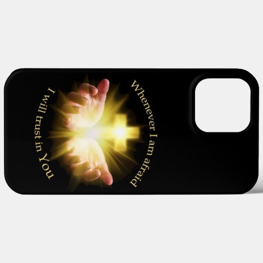 十字架を手にした聖書の引用文 Case-Mate iPhoneケース (裏面 (横))