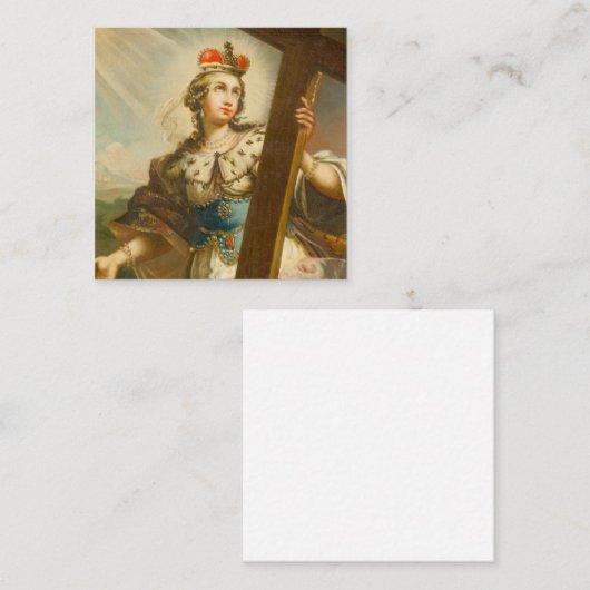 十字架を持つコンスタンティノープルのセントヘレナ スクエア名刺 (正面/裏面)