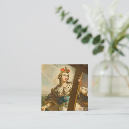 十字架を持つコンスタンティノープルのセントヘレナ スクエア名刺 (スタンド正面)