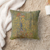 十字架を持つ農園(Gustavクリムト) クッション (ブランケット)