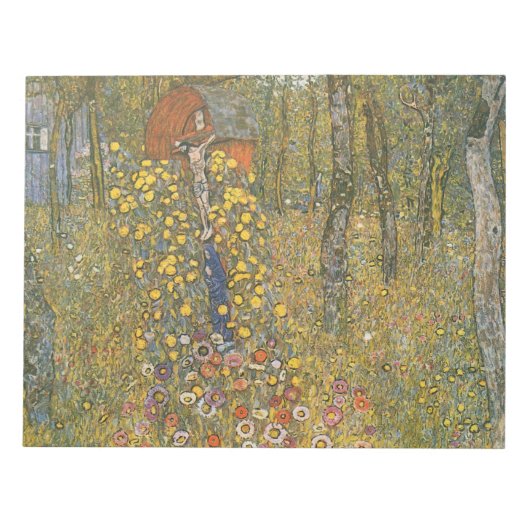 十字架を持つ農園(Gustavクリムト) ノートパッド (正面)