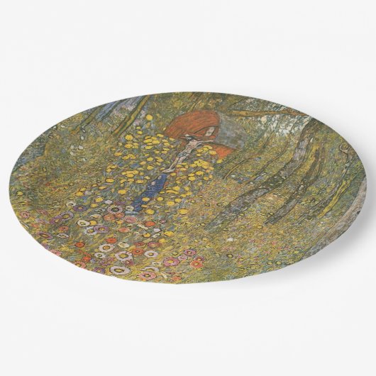 十字架を持つ農園(Gustavクリムト) ペーパープレート (アングル)