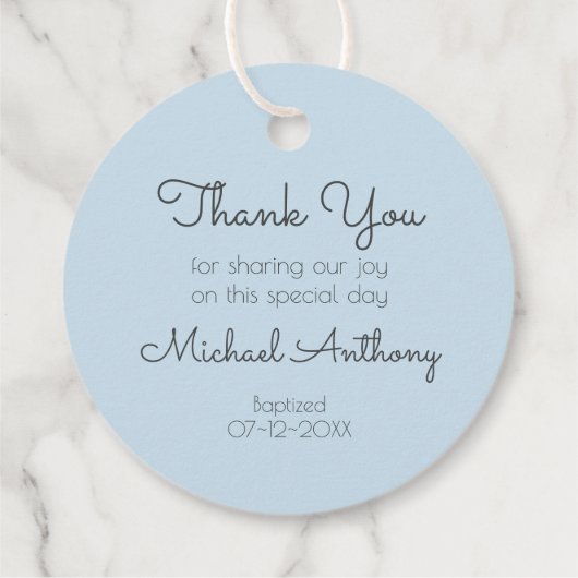 十字架を持つ青と白の月桂樹の宗教 フェイバータグ (裏面)