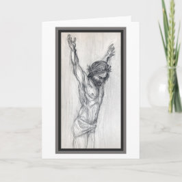 「十字架を背負うイエス様。」 グリーティングカード