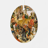 十字架を背負うキリストヴィンテージアートクリスマス メタルオーナメント (正面左)