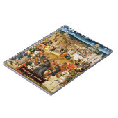 十字架を背負うキリストヴィンテージアート金ゴールドモノグラム ノートブック (左側)