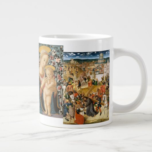 十字架を背負うマドンナと子イエス ジャンボコーヒーマグカップ (右)