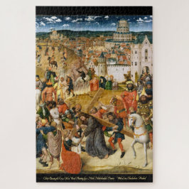 十字架を背負うヴィンテージ美術油絵 ジグソーパズル