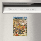 十字架を背負うヴィンテージ美術油絵 マグネット (インサイチュ (食洗機))