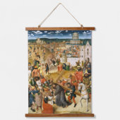 十字架を背負う素晴らしヴィンテージ 吊り下げ型タペストリー (正面)