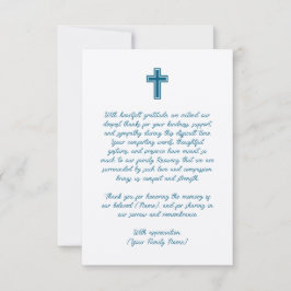 十字架を被った葬儀サンキューカード サンキューカード
